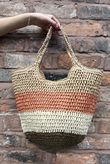 Kenza Raffia Bucket Bag Browns /30=